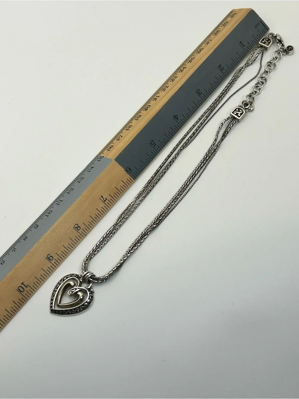 Brighton Ellington Heart Pendant Necklace Silver Plated 18